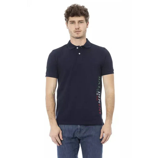 Baldinini Trend Blue Cotton Men Polo Shirt