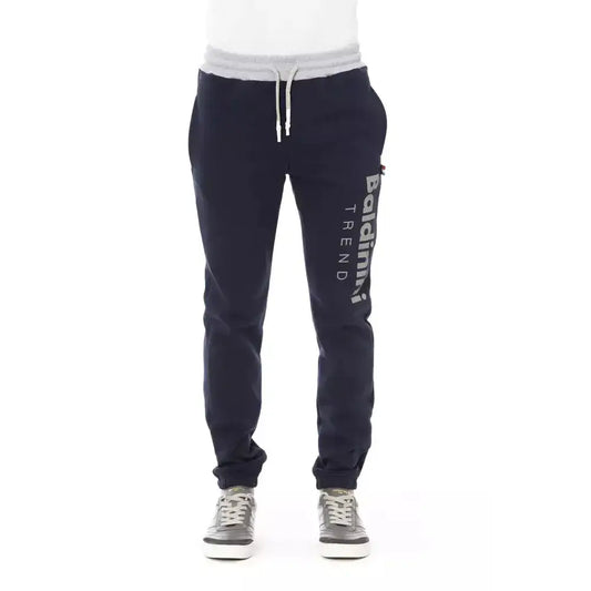 Baldinini Trend Blue Cotton Men Sport Pant
