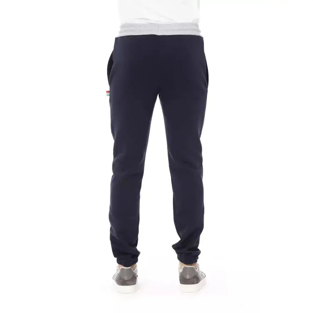 Baldinini Trend Blue Cotton Men Sport Pant