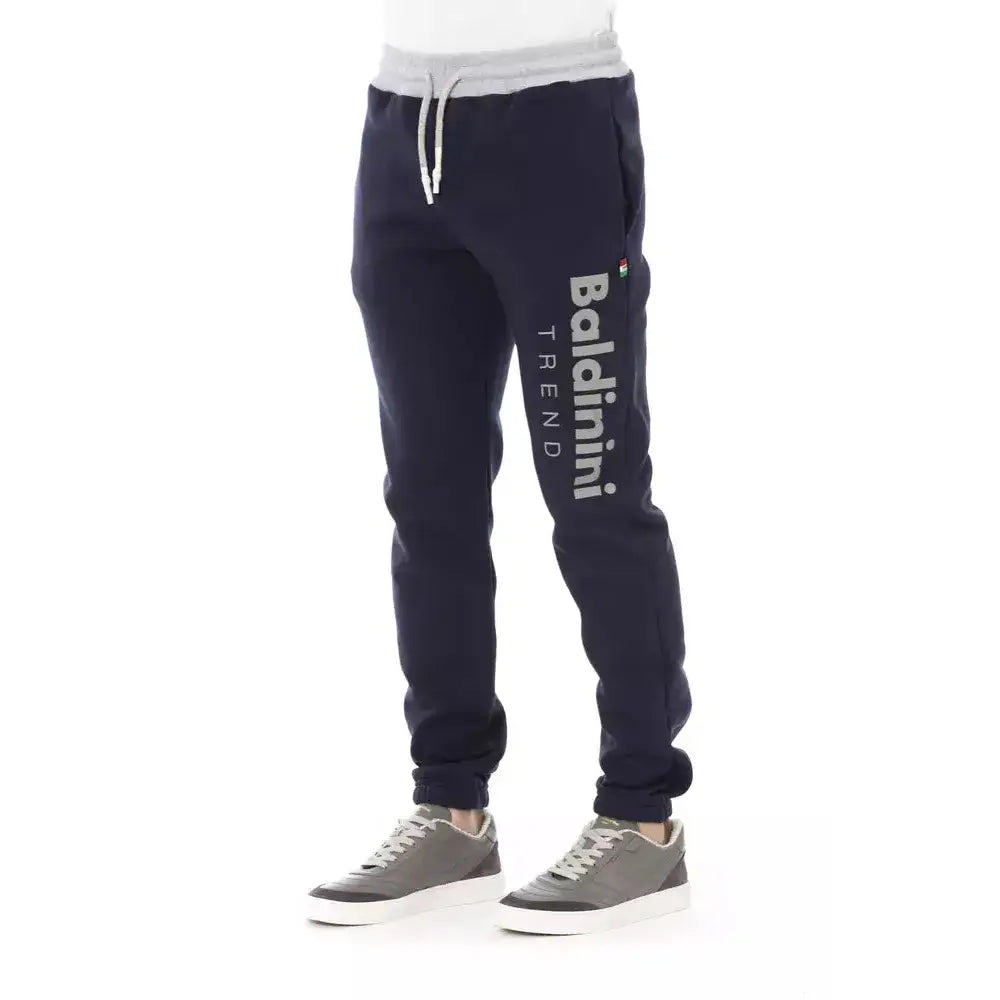 Baldinini Trend Blue Cotton Men Sport Pant