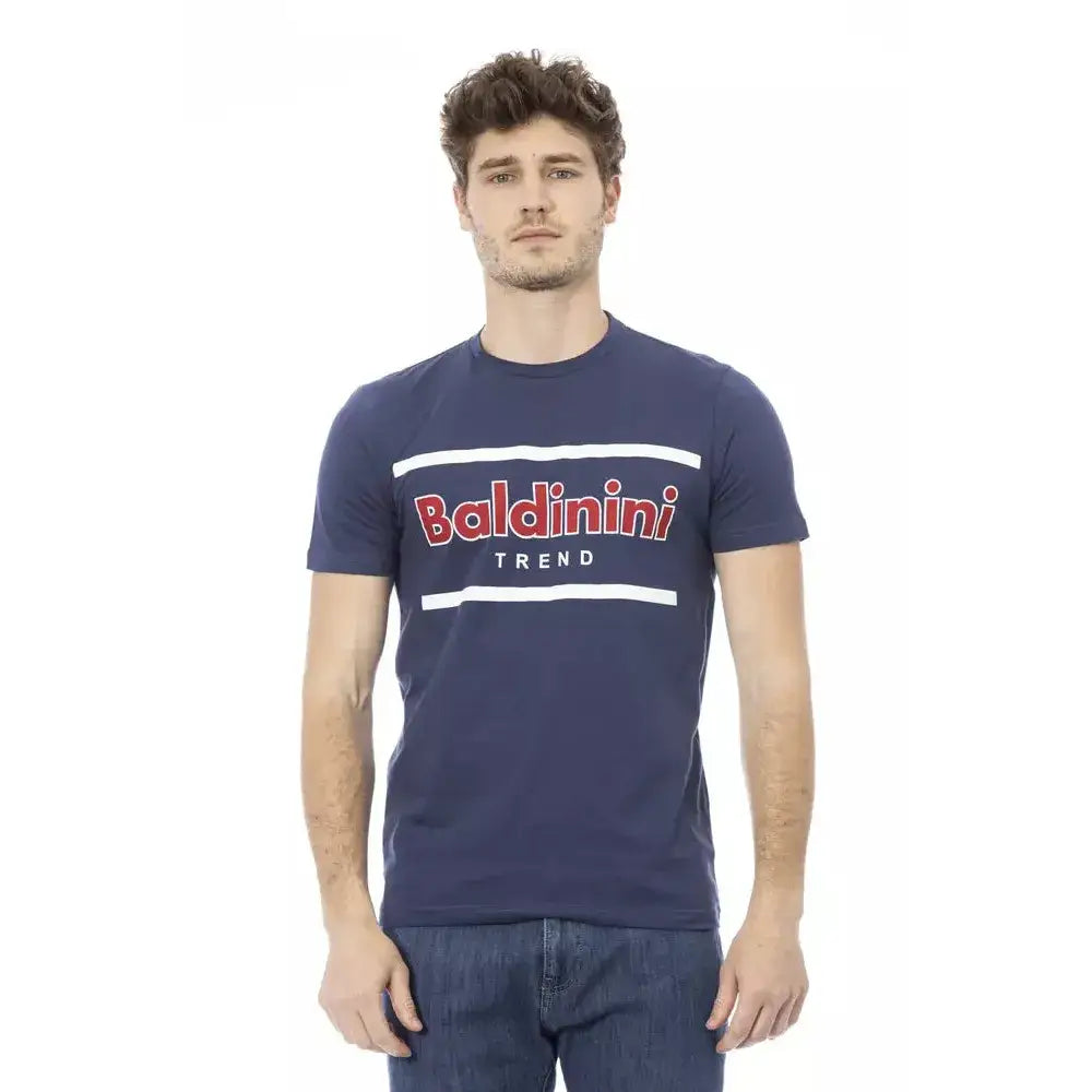 Baldinini Trend Blue Cotton Men's T-Shirt