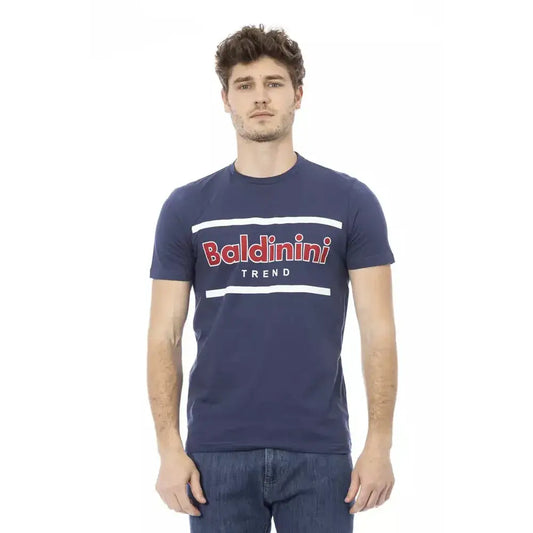 Baldinini Trend Blue Cotton Men's T-Shirt