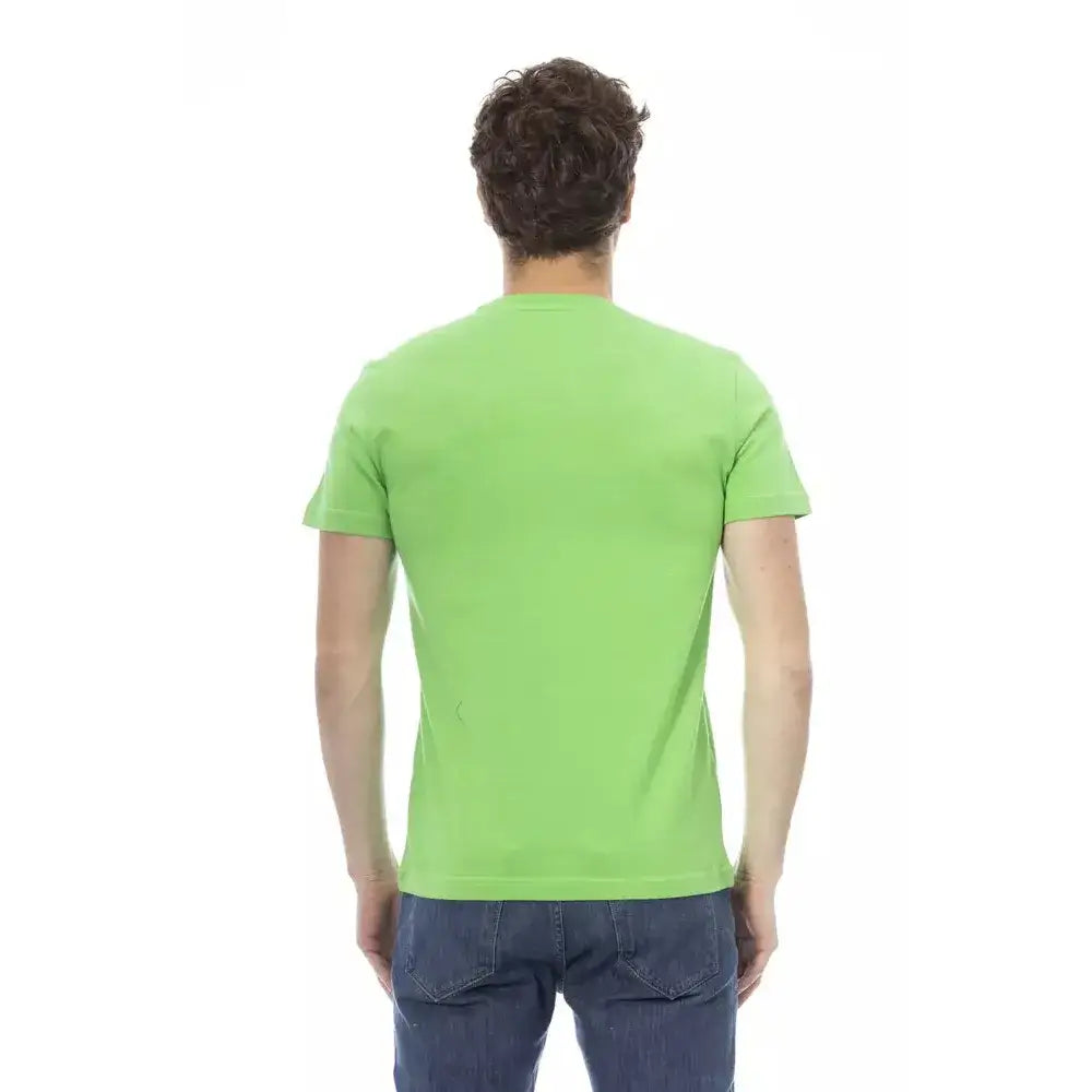 Baldinini Trend Green Cotton Men T-Shirt