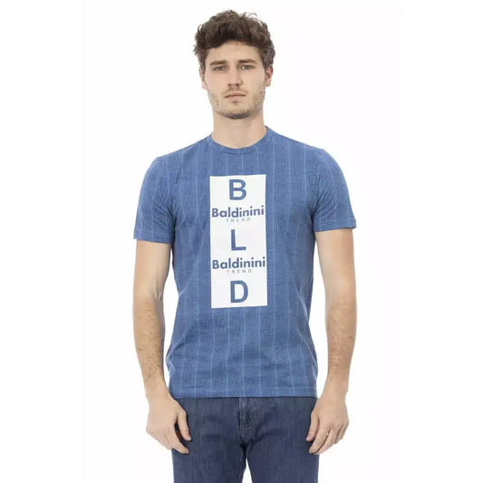 Baldinini Trend Light Blue Cotton Men T-Shirt