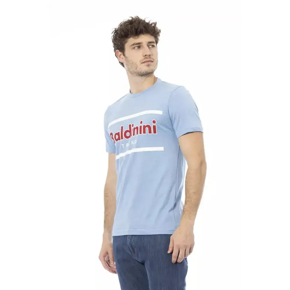 Baldinini Trend Light Blue Cotton Men T-Shirt