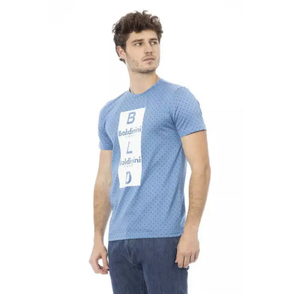 Baldinini Trend "Light Blue Cotton Men T-Shirt"