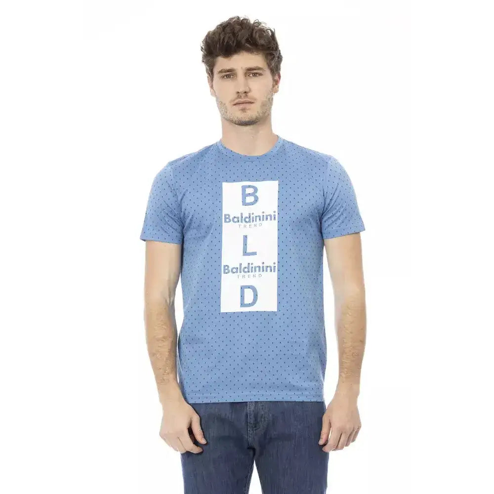 Baldinini Trend "Light Blue Cotton Men T-Shirt"