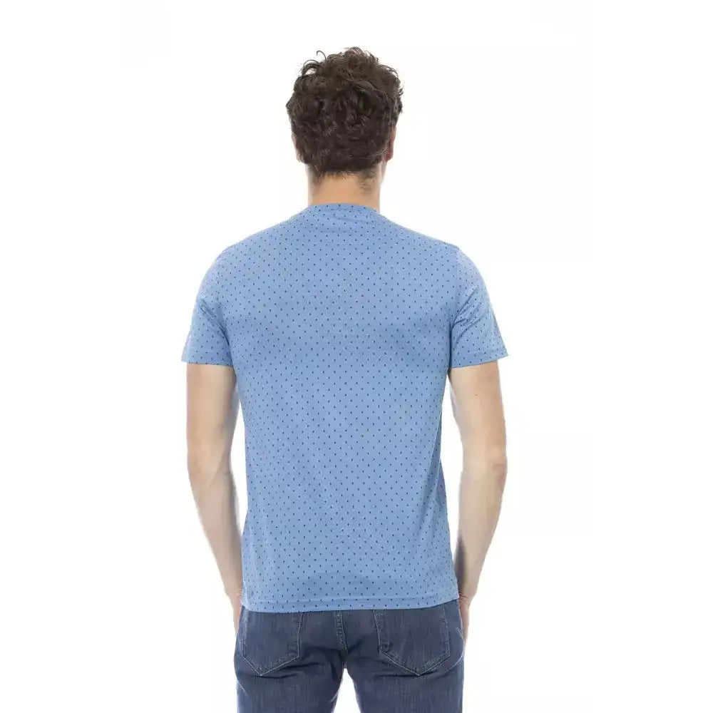 Baldinini Trend "Light Blue Cotton Men T-Shirt"