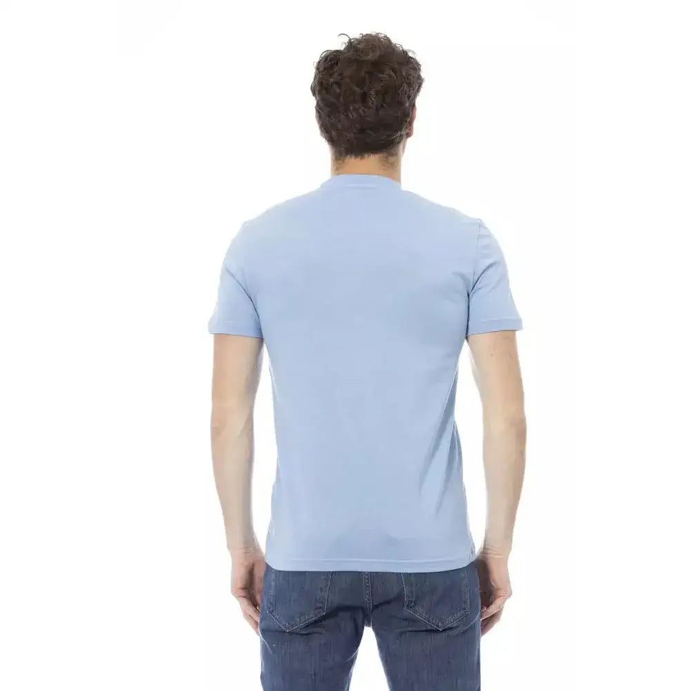 Baldinini Trend Light Blue Cotton Men T-Shirt