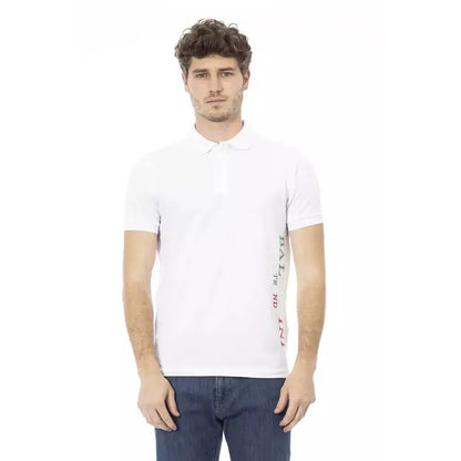 Baldinini Trend White Cotton Men Polo Shirt