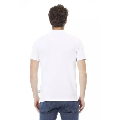 Baldinini Trend White Cotton Men Polo Shirt