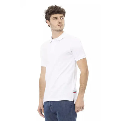 Baldinini Trend White Cotton Men Polo Shirt