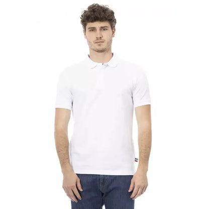 Baldinini Trend White Cotton Men Polo Shirt