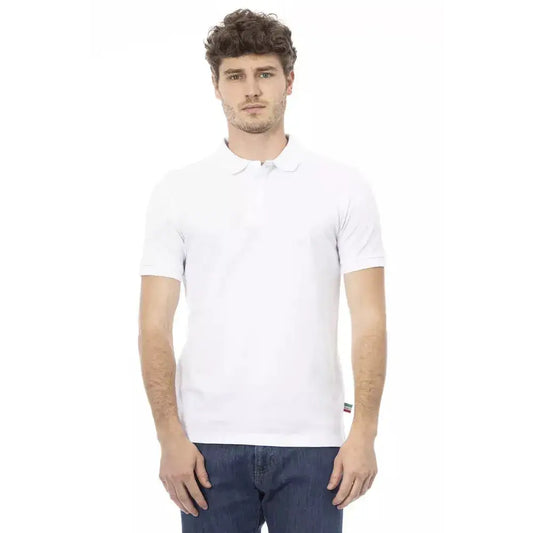Baldinini Trend White Cotton Men Polo Shirt