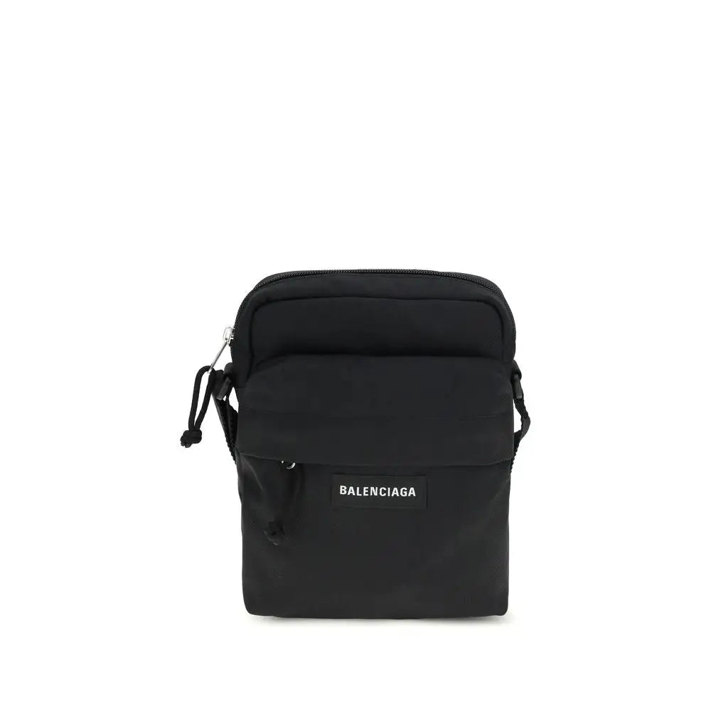 Balenciaga black polyamide shoulder bag med minimalistisk design