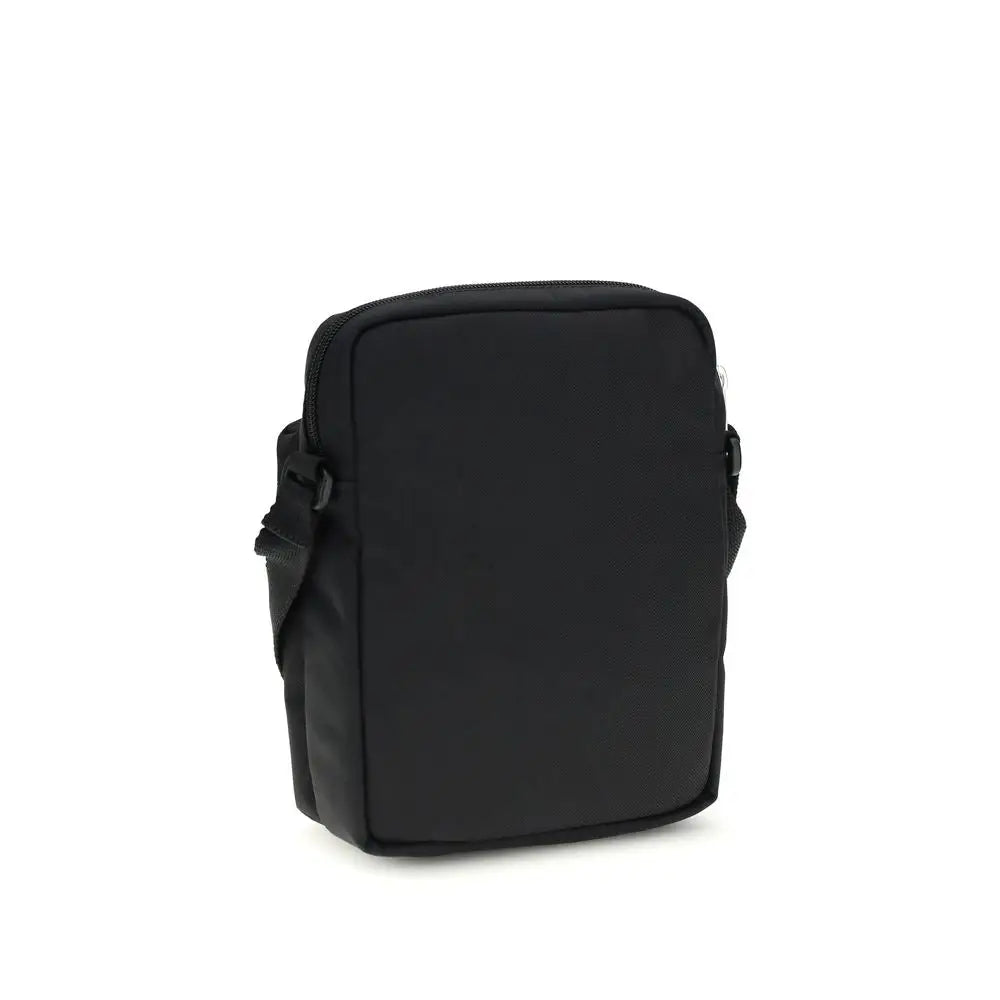 Balenciaga black polyamide shoulder bag med minimalist design og justerbar strop
