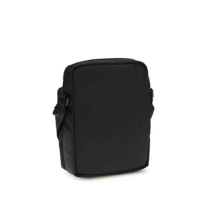 Balenciaga black polyamide shoulder bag med minimalist design og justerbar strop