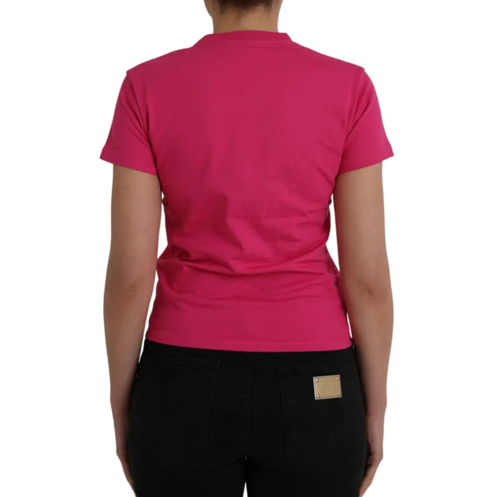 Balenciaga Pink Cotton Crew Neck Short Sleeves Tee T-shirt - T-shirts