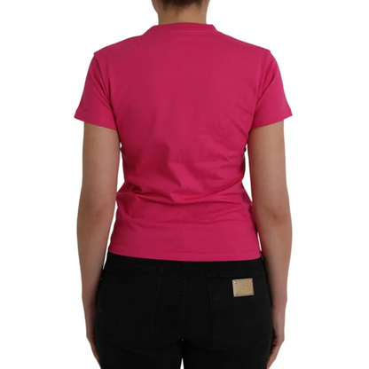 Balenciaga Pink Cotton Crew Neck Short Sleeves Tee T-shirt - T-shirts