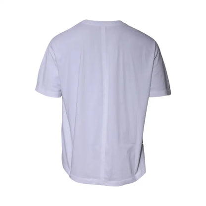Balenciaga White Logo Cotton Crew Neck Short Sleeves T-shirt