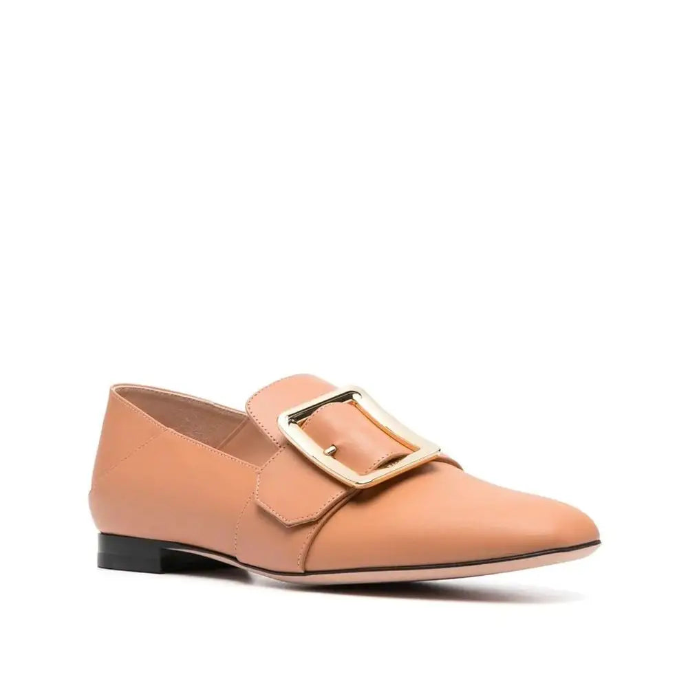 Bally Beige Calfskin Slip-On Loafers - Loafers