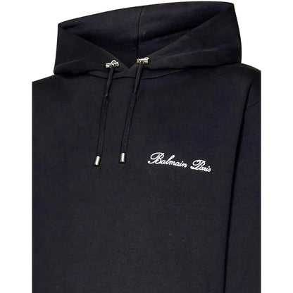 Balmain Black Cotton Sweatshirt
