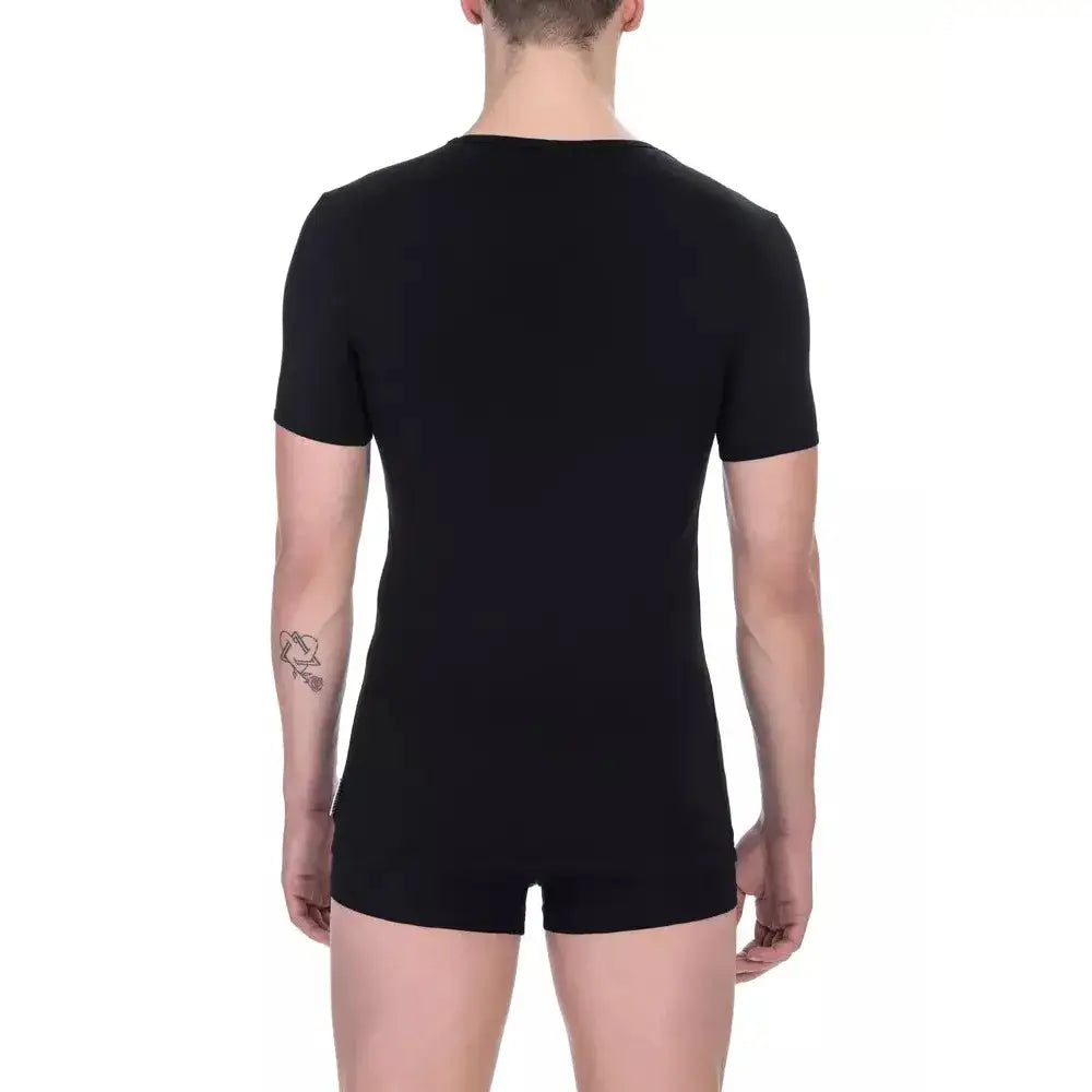 Bikkembergs Black Cotton Men T-Shirt
