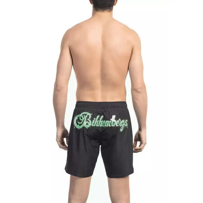Bikkembergs Black Polyester Men Swim Short