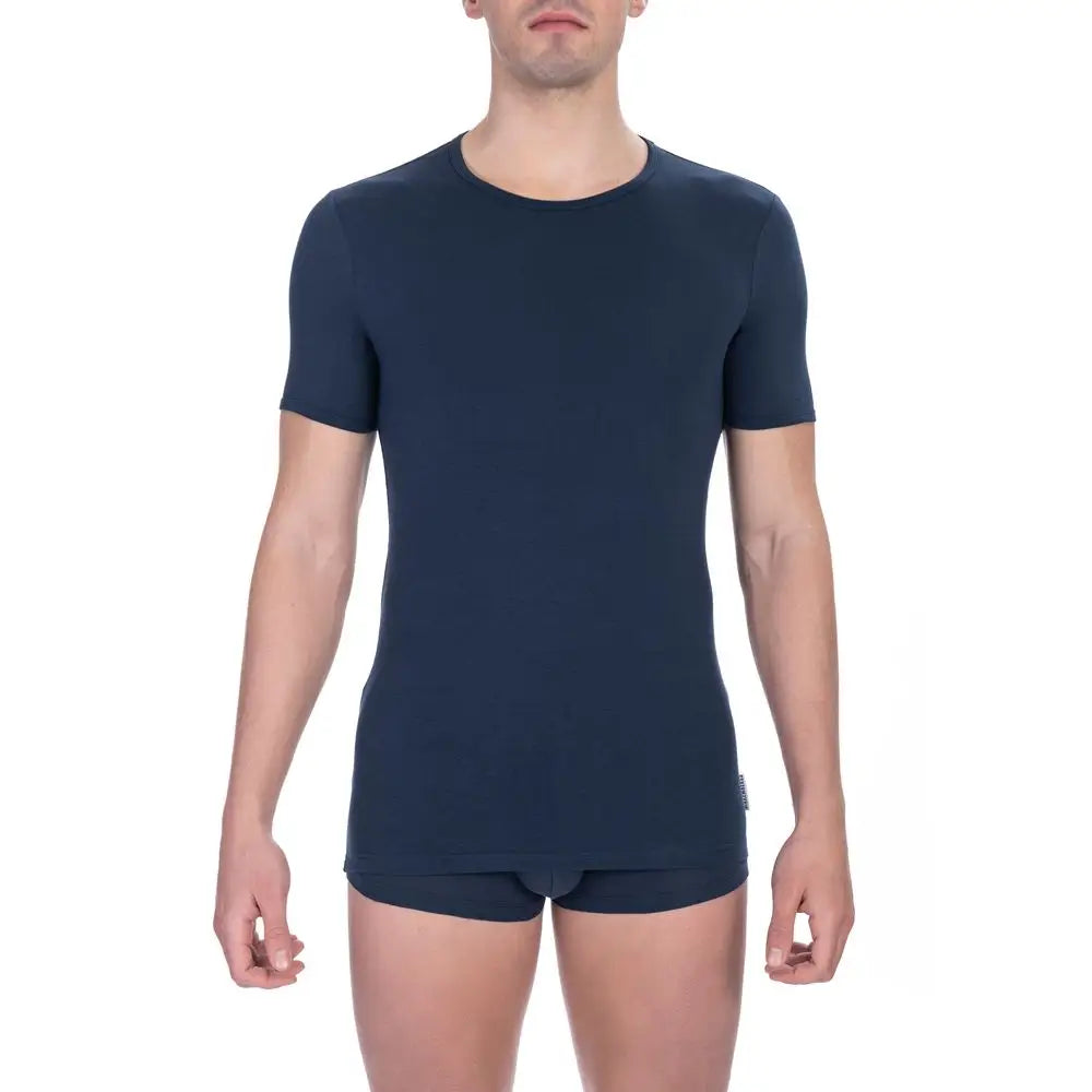 Bikkembergs Blue Cotton Men’s T-Shirt Twin Pack - T-shirts