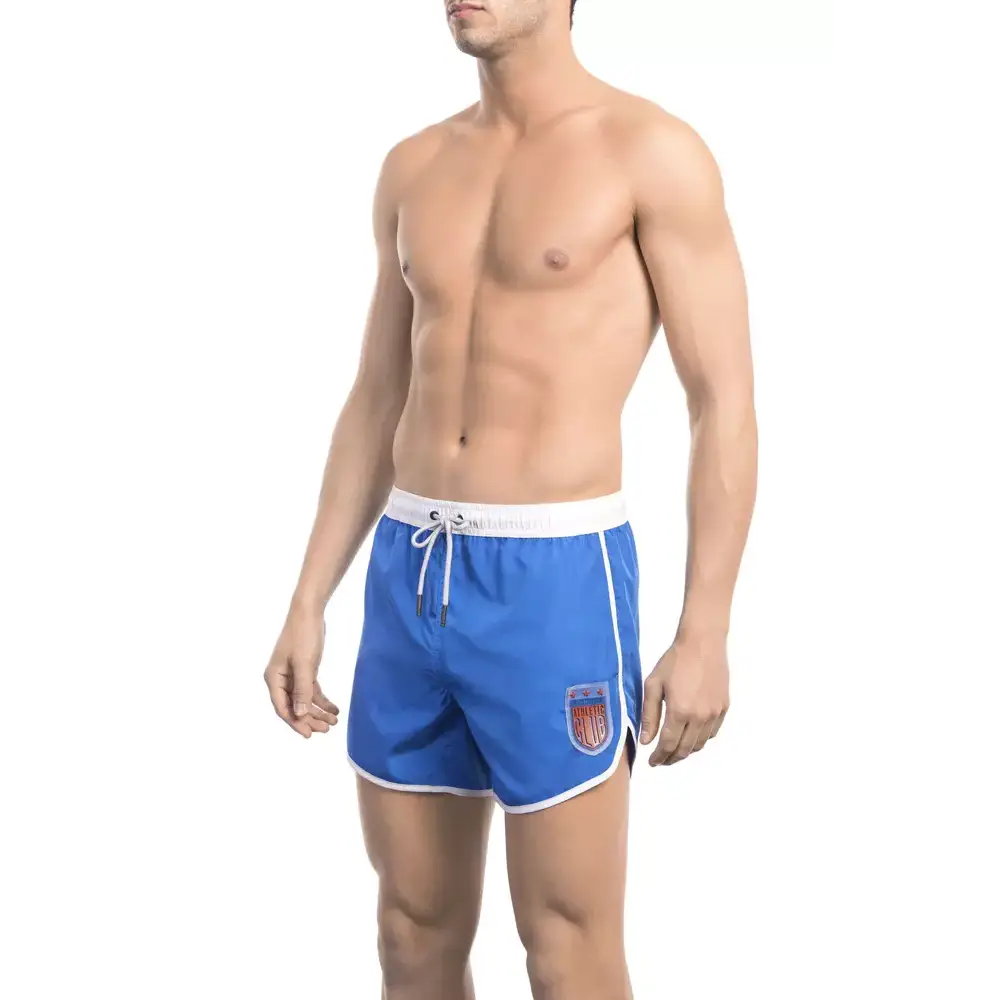 Bikkembergs Blue Polyester Men Swim Short