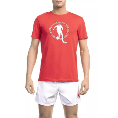 Bikkembergs Red Cotton Men T-Shirt