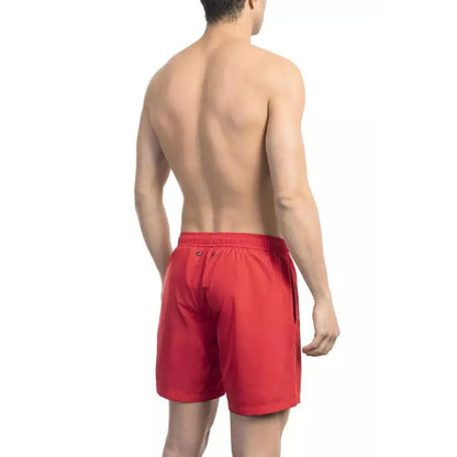 Bikkembergs Red Polyester Men Swim Short