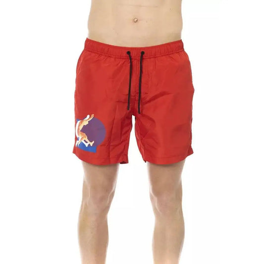 Bikkembergs Red Polyester Men Swim Short