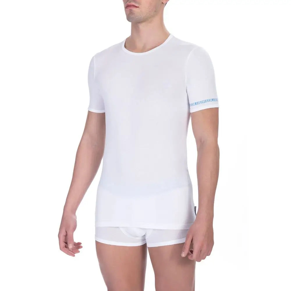 Bikkembergs White Cotton Men T-Shirt Twin Pack - T-shirts
