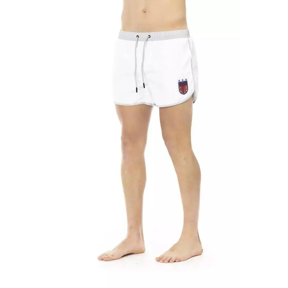 Bikkembergs White Polyester Men Swim Short