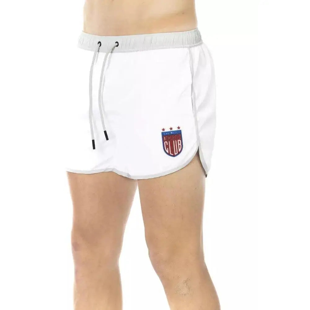 Bikkembergs White Polyester Men Swim Short