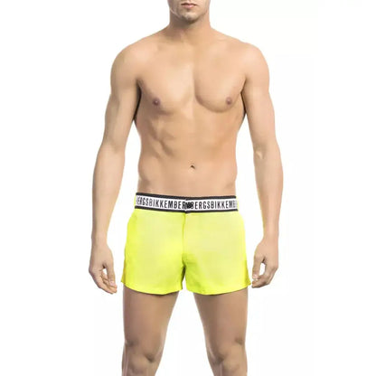 Bikkembergs Yellow Polyamide Men Swim Short