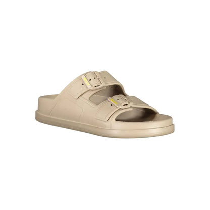 Blauer Beige Polyurethane Women Slipper - Sandaler