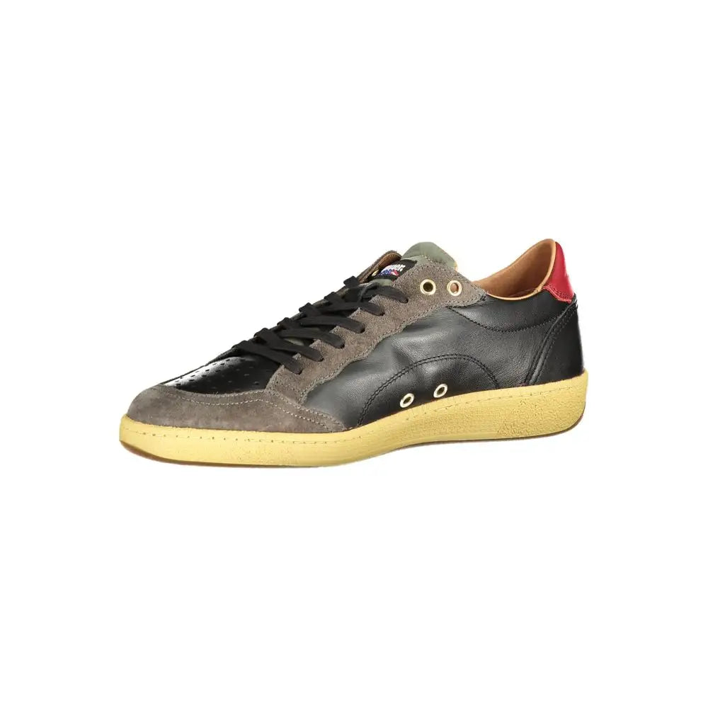 Blauer Black Leather Men Sneakers - Sneakers