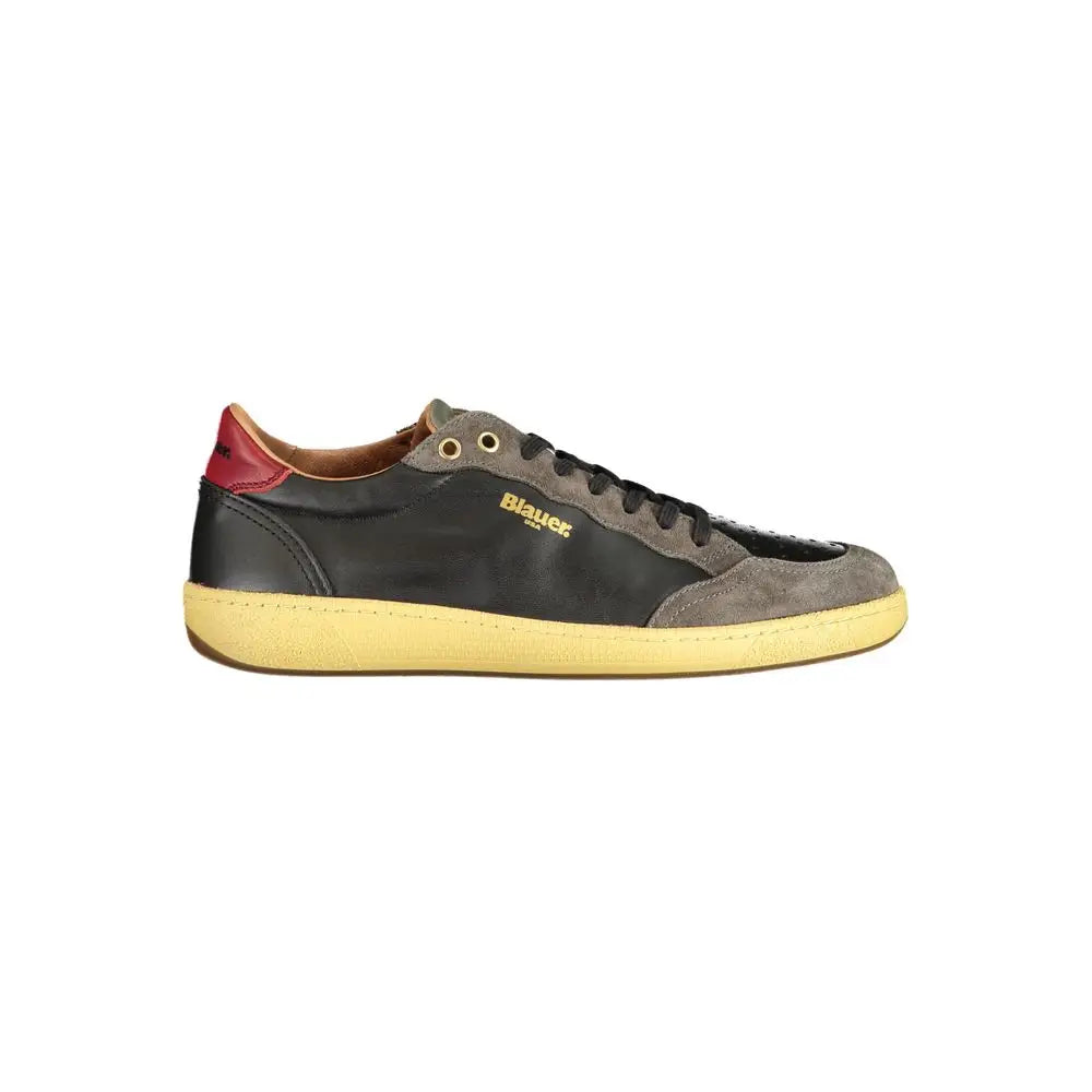Blauer Black Leather Men Sneakers - Sneakers