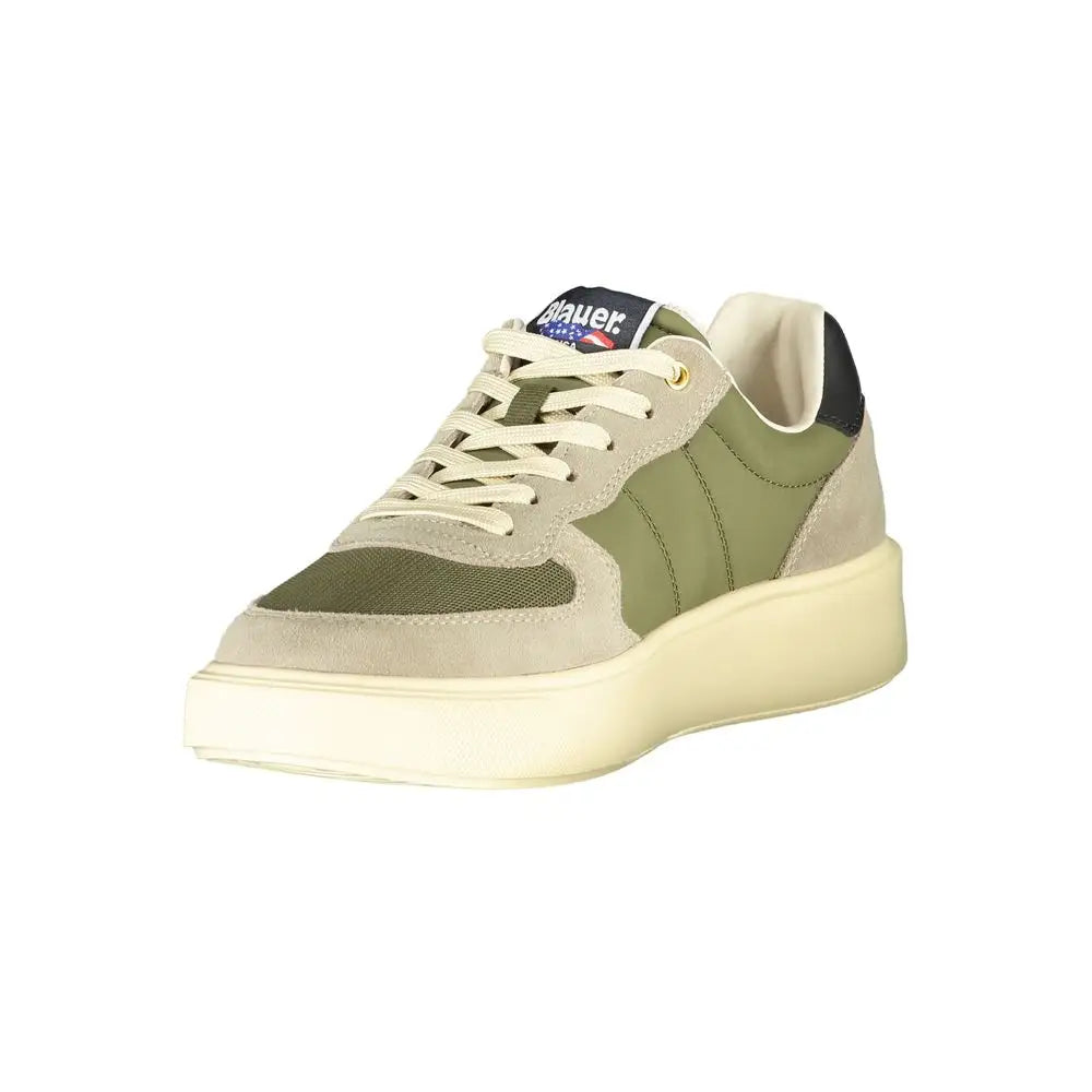 Blauer Green Leather Men Sneakers - Sneakers