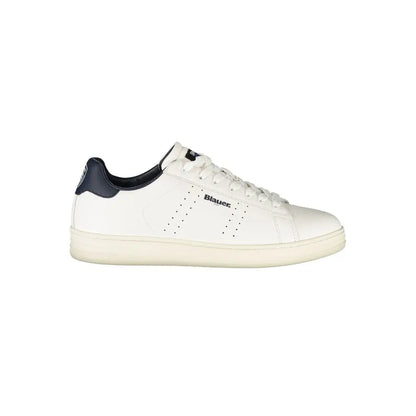 Blauer White Polyurethane Men’s Sneakers - Sneakers
