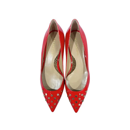 Røde læder Borbonese pumps, 100% originale brands fra outlet mærkevarer