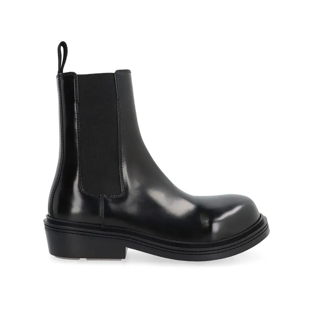 Bottega Veneta Black Calfskin Chelsea Boots