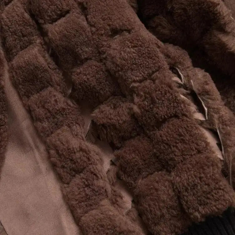 Bottega Veneta Brown Fur Lamb Shearling Coat Jacket