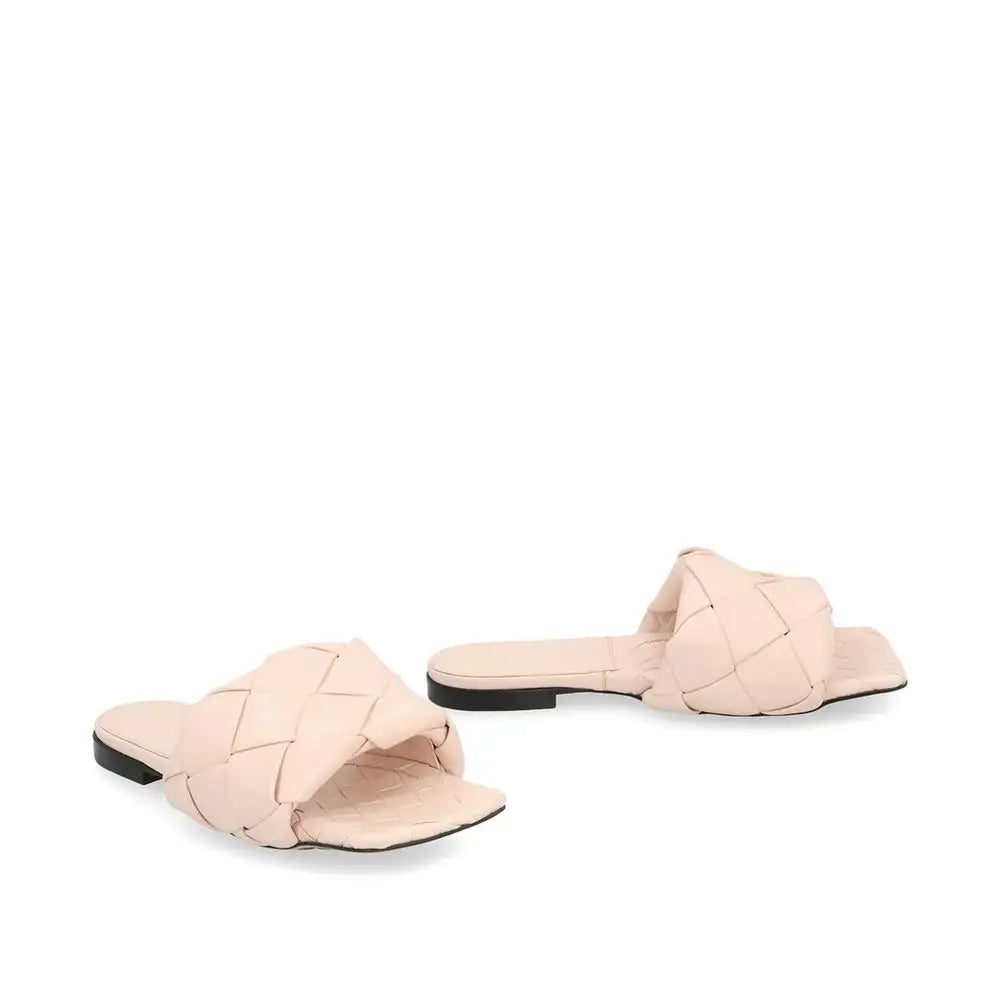 Bottega Veneta Multicolor Leather Flat Sandals - Sandaler