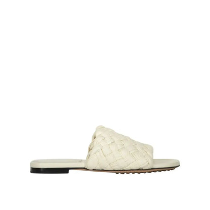 Bottega Veneta White Lamb Leather Mules - Ballerinasko