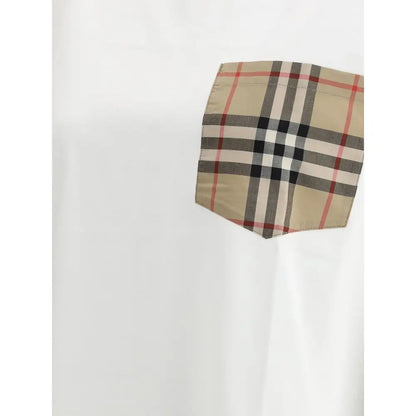 Burberry Archive Check lomme-t-shirt i beige, sort og rød ternmønster
