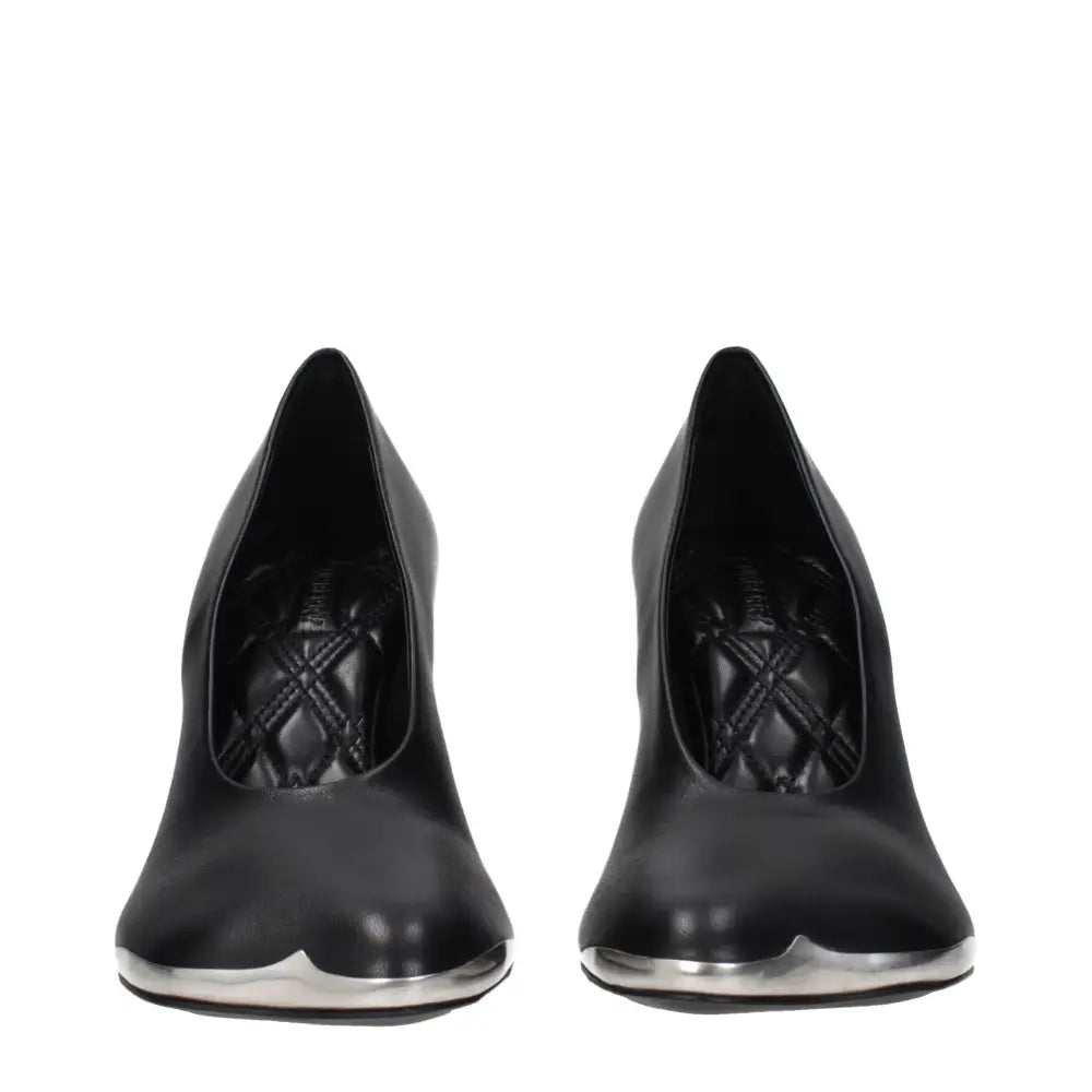 Burberry Black Leather High Heel Pumps