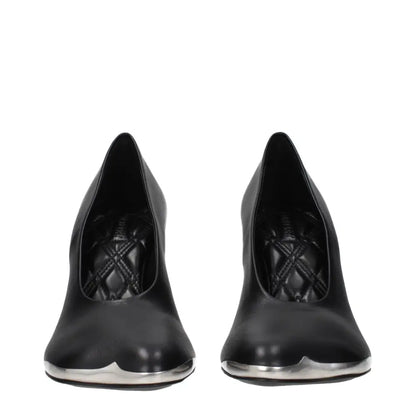 Burberry Black Leather High Heel Pumps